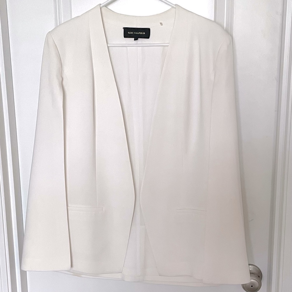 Kobi Halperin Ivory Cape Blazer Sz XL
